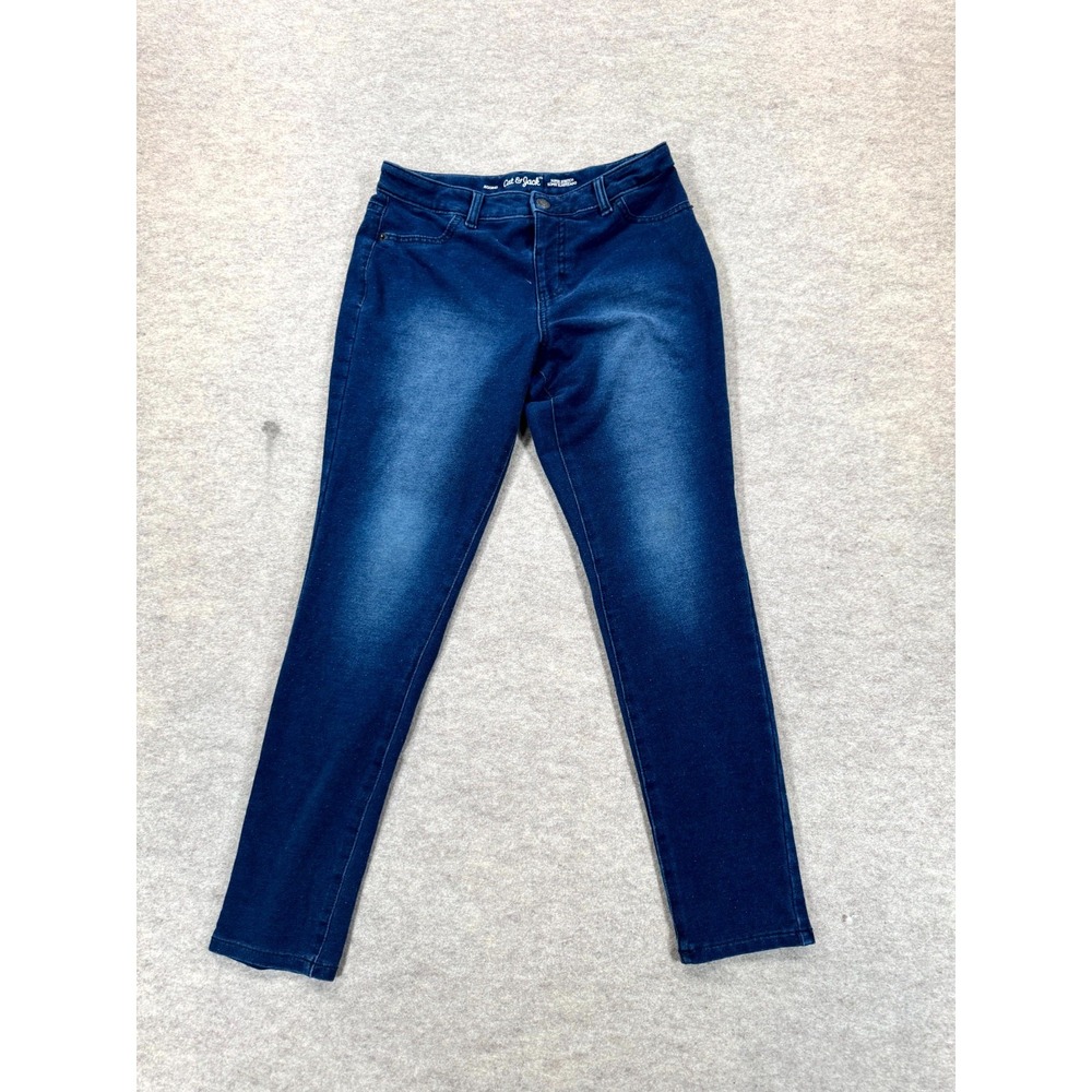 Cat & Jack Super Stretch Jegging Jeans Girls XL (14) Blue Denim Cotton Stretch